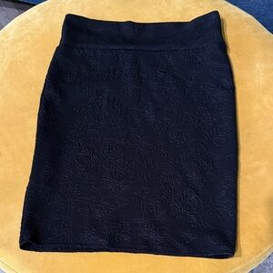 LuLaRoe Black Textured Pencil Skirt
